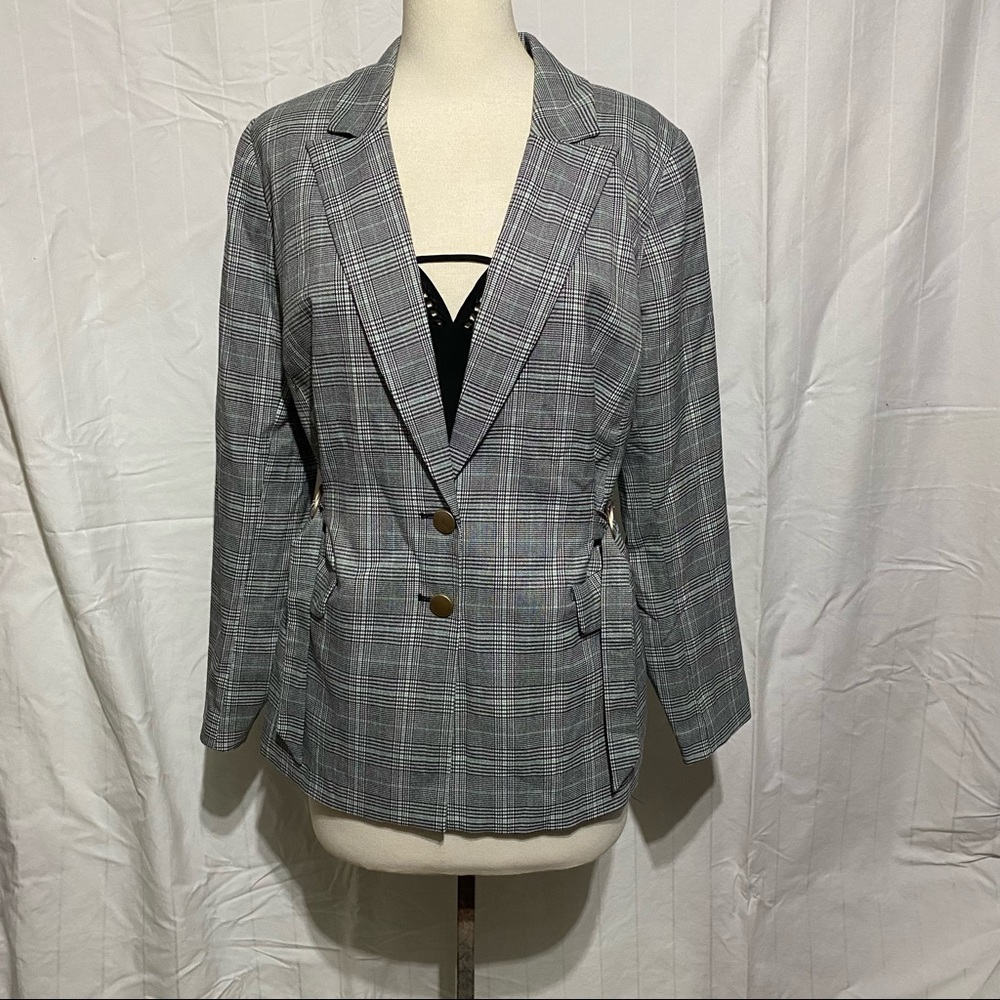 Eloquii houndstooth jacket